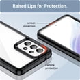 thumbnail image 4 of Case for Samsung Galaxy A53 Case Slim Dropproof [Defend from Drop/Scratch/Slip/Fingerprint] Clear Acrylic Hard Back Soft TPU Bumper Hybrid Phone Cover for Samsung A53 5G-Black, 4 of 8