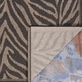 thumbnail image 3 of Couristan 2.25' x 11.75' Zebra Black Rectangular Polypropylene Area Runner Rug, 3 of 3
