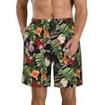 thumbnail image 2 of Uemuo Tropical Flowers (2) Pattern Men's Swim Trunks Hawaiian Beach Bathing Suit Swimsuits Beach Quick-Dry Shorts with Pockets-3X-Large, 2 of 9