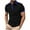 Black, variant on WAVSUF Lapel polo Shirt for Mens Soft Pique Polos Button T-Shirt Coffee Size M