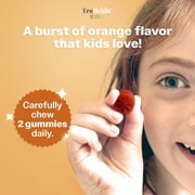 TruHeight Kids Brain Growth Gummies (Orange, Ages 2+) All Natural Kids & Teens Vitamins, Omega 3 Gummies Supports Brain Growth, Mental Clarity, Focus, Eye Health, Memory Supplements, DHA Multivitamin