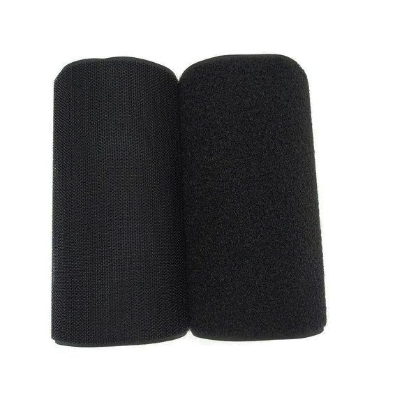 Hook and Loop Tape Sew On Fastener, Nylon Polyester Fabric for Clothing Shoes DIY Crafts, 6 Inch Width x 2 Meters Length, Black