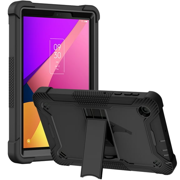 KIQ Guardian Case for TCL Tab 8 LE / TCL Tab 8 Hybrid Shockproof Cover w/ Kickstand / TCL Tab 8 Case - Black