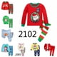 thumbnail image 2 of Conjunto de pijamas de Navidad para niños y niñas, ropa de dormir de manga larga para primavera, 2 of 4