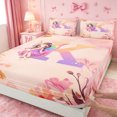 thumbnail image 4 of meiyoeat Personalized Monogram K Bed Sheets,Vintage Plant Floral Full Size Sheets For Girl,4pcs,1 Flat Sheet,1 Fitted Sheet and 2 Pillowcases, 4 of 6