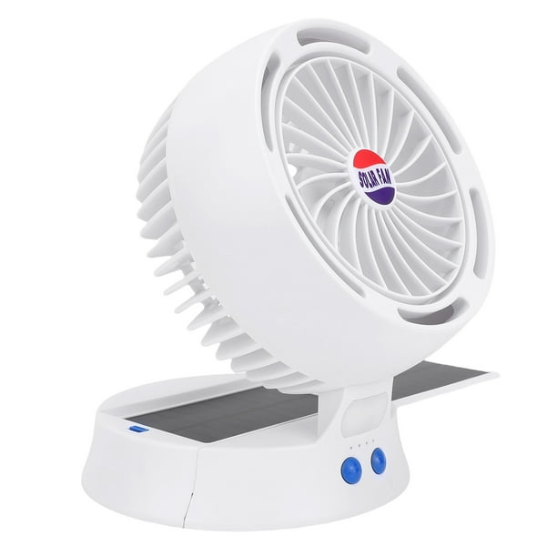 Ventilador Portátil, Ventilador Solar 4 Velocidades De Viento Con Luz LED Para Viajes Al Aire Libre