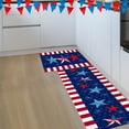 thumbnail image 6 of Elainilye Patriotic Rug Set, Non-Slip Kitchen Mat Pair with Flag Pattern, Red White Blue Doormats for Sink Stove Areas, Washable Indoor Outdoor Decor, B, 6 of 6