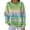 Green, variant on VJGBEGW Women Gradient Ribbed Long Sleeve Sweatshirt Crew Neck Loose Fit Pullover Tops Casual Drop Shoulder Sweatshirts Green L