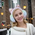 thumbnail image 5 of Hearth & Gear Winter Warm Cat Ear Headband Cozy Ear For Girls Cold Weather Outdoor Sports Workout Items Exercise Bike Table Rip Workout for Adults Work Out Room Work Out Items Exercise Tables Foot, 5 of 5