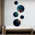 thumbnail image 3 of Designart "Majestic Swirls of the Galaxy" Space Metal Wall Art Set of 5 Piece, 3 of 5