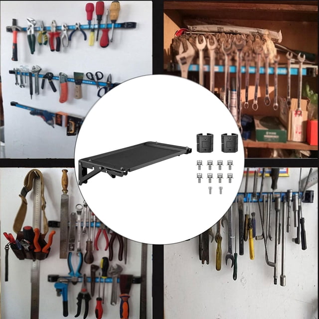 Bandeja plegable para caja de herramientas, soporte para herramientas de acero al carbono, accesorio multiusos, organizador de fácil instalación,