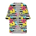 thumbnail image 3 of XUNKUSGA Cardigan for Women Trendy Boho Floral Puff Sleeve Beach Cover Up Lightweight Soft Open Front Cardigan Casual Loose Flowy Going Out Tops,2XL,White, 3 of 4