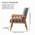 thumbnail image 7 of iooHug Mid-Century Modern Arm Chair, 25" Wide Accent Chair with Microfiber Upholstery for Living Room, Bedroom, 7 of 7