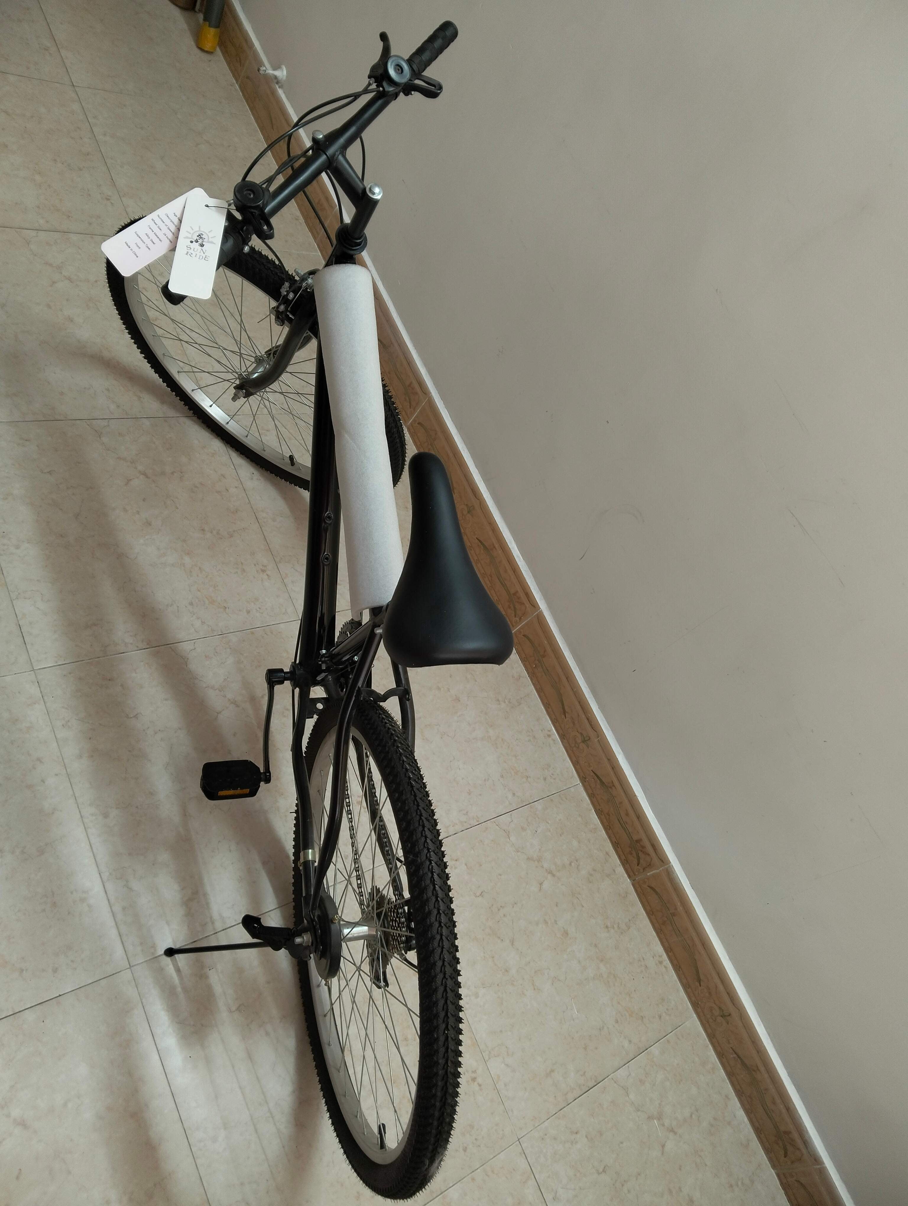 SUN RIDE Bicycles Adult Mountain Bike, 24 Inches, Black Frame, Alloy Steel, 21 Speed, Comfortable Seat