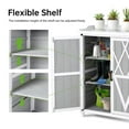 thumbnail image 4 of Outdoor Storage Cabinet Weatherproof, Storage Deck Box Cabinet with Adjustable Shelf, Doors and Metal Tabletop, Potting Bench, for Garden, Garage, Lawn, 4 of 7