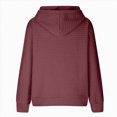 thumbnail image 5 of Godom Hoodies for Women Hooded Hoodies Casual Long Sleeve Drawstring Waffle Pullover Tops Loose Hooded Sweatshirt with Pocket, 5 of 5