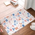 thumbnail image 4 of Picia Scandinavian Alphabet Pattern Flannel Doormat – 16x24 Inch Non-Slip Indoor Mat, Absorbent & Quick-Dry Rug for Entryway, Bathroom, Kitchen, and Bedroom, Machine Washable, 4 of 7