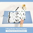 thumbnail image 5 of 2 Pack Flip Folders with Clear PVC Window Binder Pouches 3-Ring Binder Organizer for Office & Home Green and Black Bows, 5 of 6