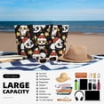 thumbnail image 5 of Wukai Cute Dog Panda Print Zipper Bag,large Beach Tote Bag,Waterproof Sandproof Bag,Grocery and Picnic Tote Travel Bag, 5 of 5