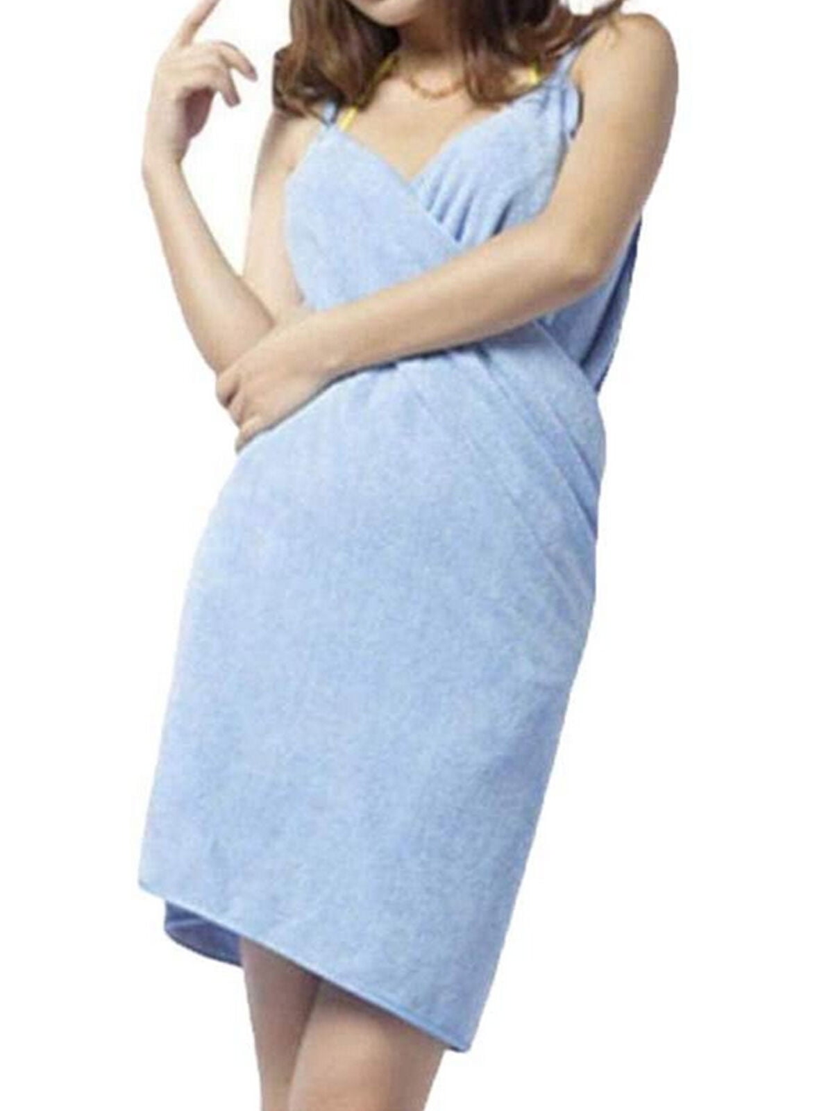 Women Quick Dry Bath Towel Bathrobes Cloth Robe Beach Spa Body Wrap