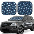 thumbnail image 6 of Kdxio Sea Sharks Print 2-Piece Sun Shade Front Windshield - Foldable Car Front Window Sunshades For Most Sedans Suv Truck, 6 of 6
