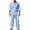 Light Blue, variant on cllios Men's Loungewear Set, Relaxed Fit Henley Solid Print Long Sleeve Shirt and Long Jegging Pants, 2 Piece