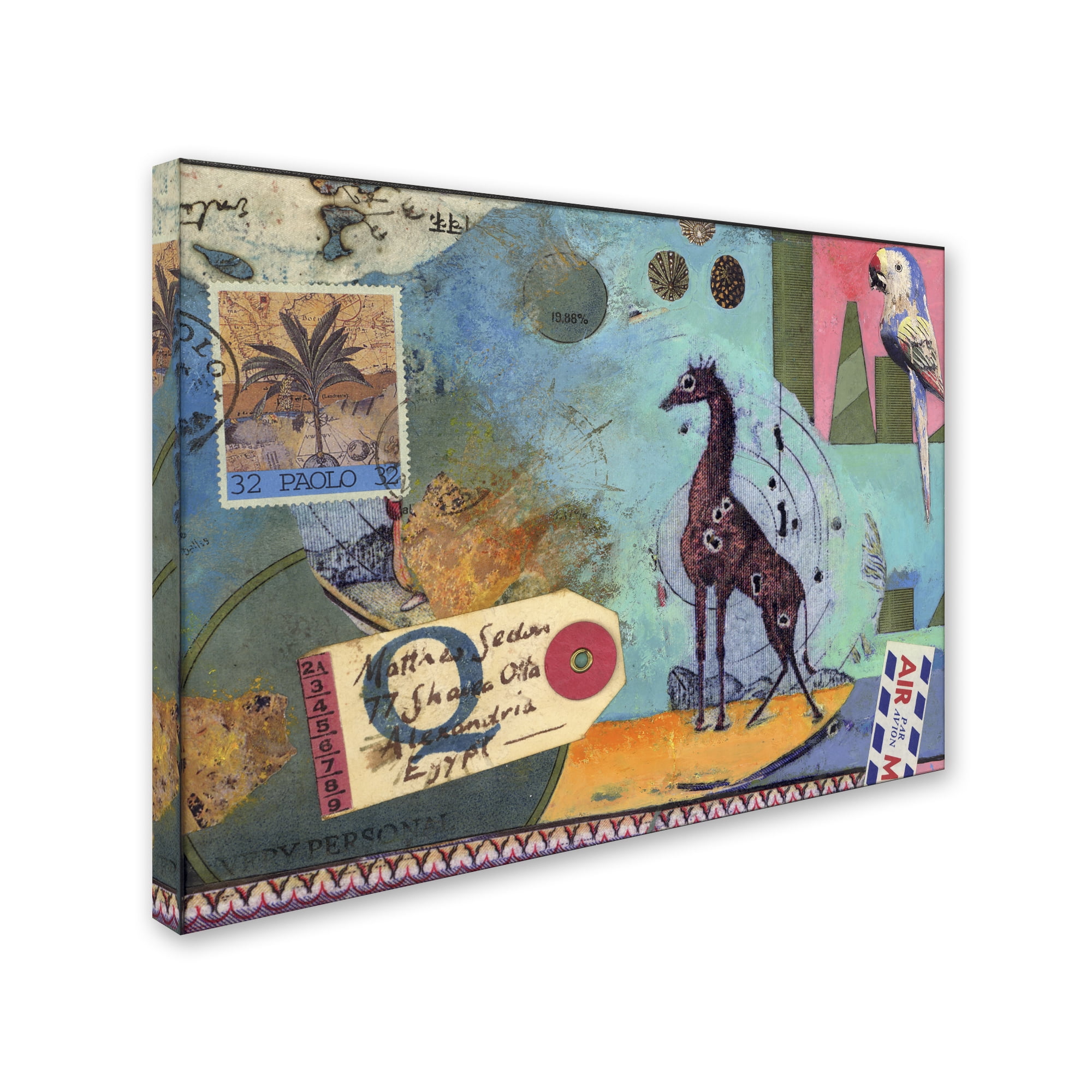 Trademark Fine Art 'Giraffe' Canvas Art by Nick Bantock
