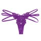thumbnail image 4 of Gibobby Tangas de mujer Bragas de mujer Cintura Cinta Encaje transparente Bragas sexy Hollow Bow Thong(Morado,Talla única), 4 of 5