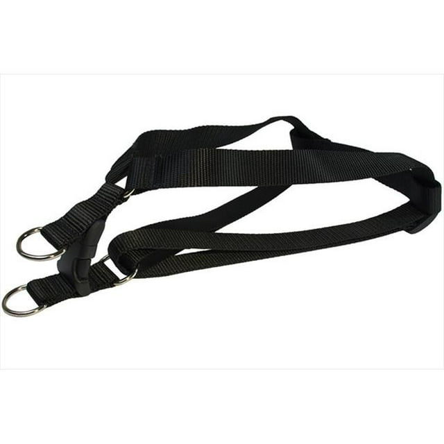 Nylon Webbing Dog Harness, Black - Large