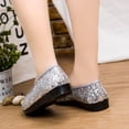 thumbnail image 4 of AUDeals Women’s Sequined Casual Shoes Bling Flat Fashion Sneakers Non Slip Low Top Platform Shoes for Daily Wear (Silver, 8.5), 4 of 9