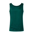 thumbnail image 5 of Green Womens Tops Women's Satin Sleeveless Top Round Neck Trade Color Ding Loose Vest Shirts for Women, 5 of 6
