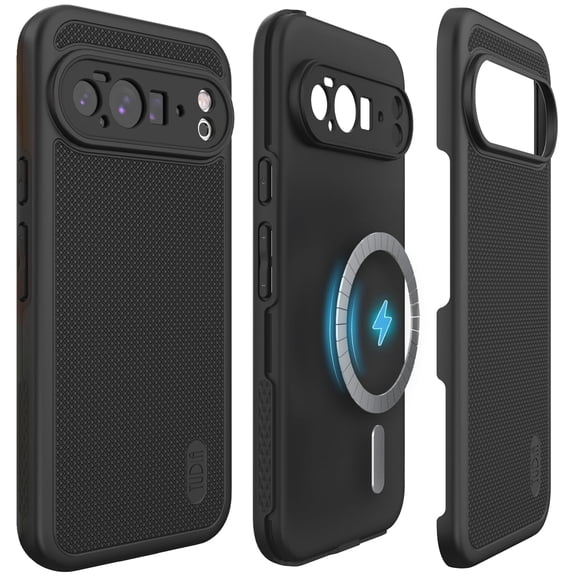 TUDIA MergeGrip Case for Google Pixel 10 Pro XL (2025), MagSafe & Pixelsnap Compatible Shockproof Dual Layer Phone Case, Black