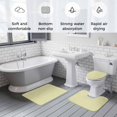 thumbnail image 5 of Yellow Striped Bath Mat 3 Piece Bathroom Rug Set, Modern Simple Farmhouse Beige Vintage Non Slip Bath Rug Contour Mat and Toilet Lid Cover, Absorbent Shower Mats Soft Bath Rugs and Mats Sets, 5 of 8