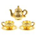 thumbnail image 1 of 1 Set Miniature Tea Set Miniature Iron Teapot Doll House Tiny Teapot Tea Cup Prop, 1 of 4