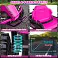 thumbnail image 6 of Farmdex 24 Volt Ride on Cars with Detachable Trailer, Battery Powered Ride on Toys, Electric Car w/ Bluetooth, Music, Battery Display, Light Control, 5 MPH, Pink, 6 of 8