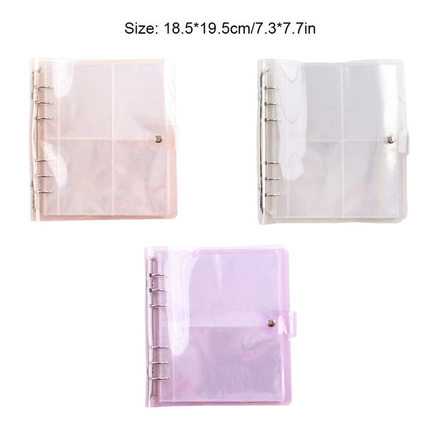 Photo Album DIY Baby Growth Wedding Family Memory Loose-leaf Flash Color Clear Cover Home Decor Large Capacity Book Display Purple 7inch