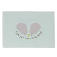 thumbnail image 1 of I Love You More Cutting Board, Pink Rats with Tangled Tails Forming a Heart Valentines, Decorative Tempered Glass Cutting and Serving Board, Small Size, Pale Pink Cocoa Yellow, by Ambesonne, 1 of 1