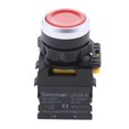 thumbnail image 3 of 2pcs AC600V 10A Interruptor de botón pulsador de plástico resistente a prueba de agua rojo y verde Baoblaze Interruptor de botón momentáneo, 3 of 8
