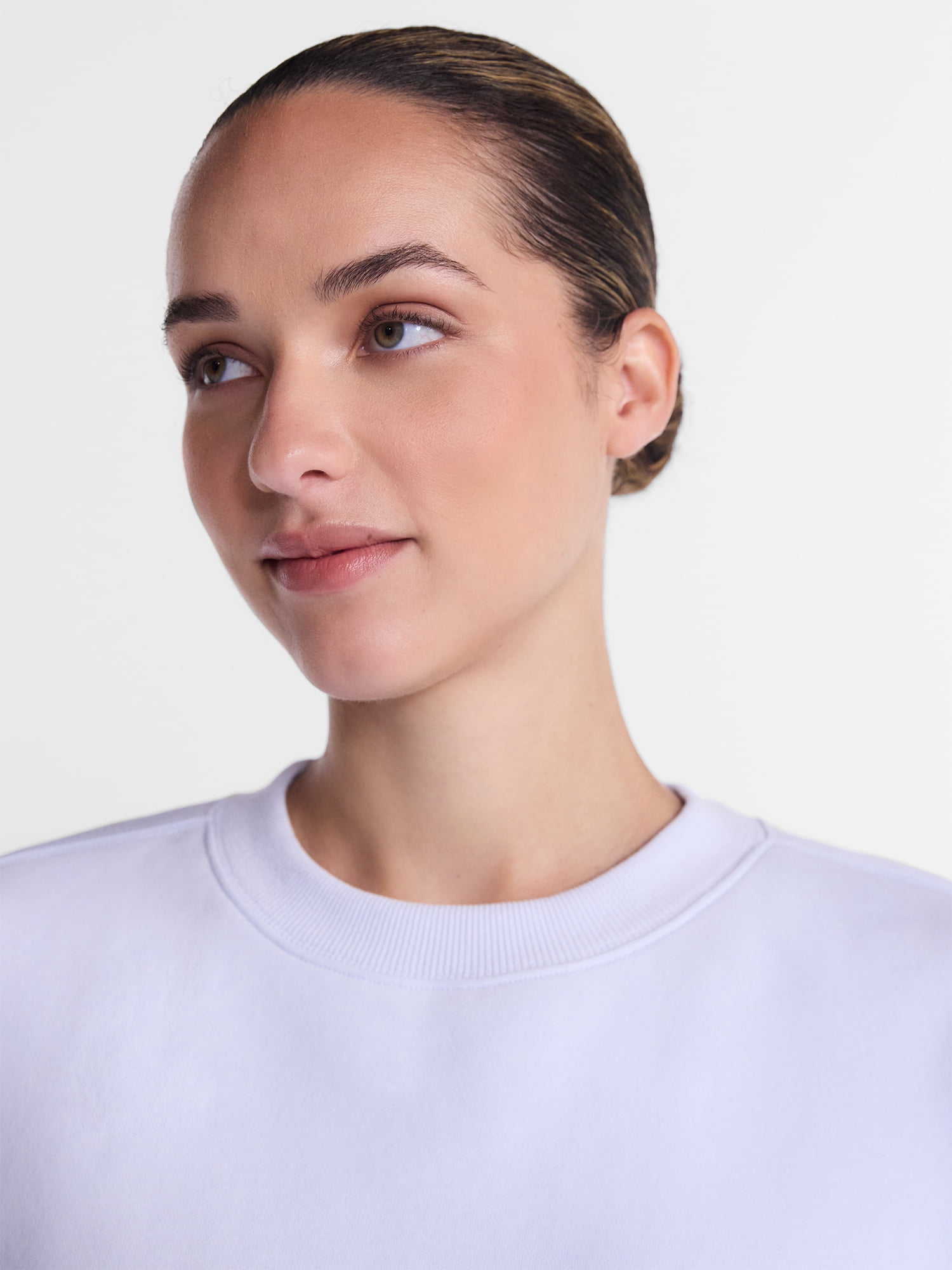 Athletic Works Women's and Women's Plus Fleece Sweatshirt with Long Sleeves, Sizes XS-4X