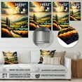 thumbnail image 4 of Designart "Sun Rays Through Clouds I" Landscape Mountains Metal Wall Art, 4 of 5