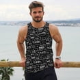 thumbnail image 6 of Lsque Travel The World Pattern Mens Tank Tops Muscle Athletic Quick Dry Sleeveless Workout Fitness T Shirts Beach Tank Top, Loose-fit Sleeveless Shirt for Men-Small, 6 of 7