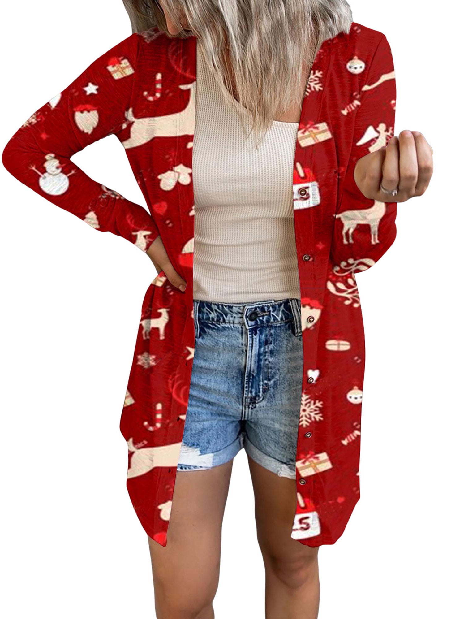 Ladies Long Cardigan Mesh Jacket Long 