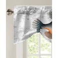 thumbnail image 2 of Antique Mottled Oil Painting Fish Kitchen Curtains Balcony Adjustable Roman Blinds Small Short Curtain for Living Room, 2 of 6