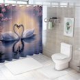 thumbnail image 7 of Fenyluxe Swans Cherry Blossoms Romantic Pretty Shower Curtain Bathroom Decor Polyester Fiber Shower Curtain with Hooks 36x72, 7 of 7