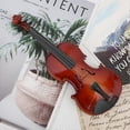 thumbnail image 3 of Violon miniature en bois de 17 cm avec support, instrument de musique, décoration, cadeau, 3 of 4