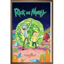 Rick And Morty - Cover Wall Poster, 14.725" x 22.375", Framed