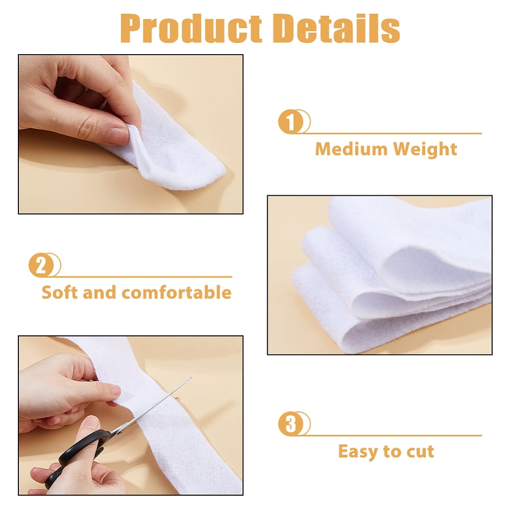 1Roll 49.21 Yards Jelly Roll Batting Strip Cotton Blend Fleece Batting 2.48 Inch Wide Flexible Quilt Battings for Jelly Rolls Rugs Battings Strips