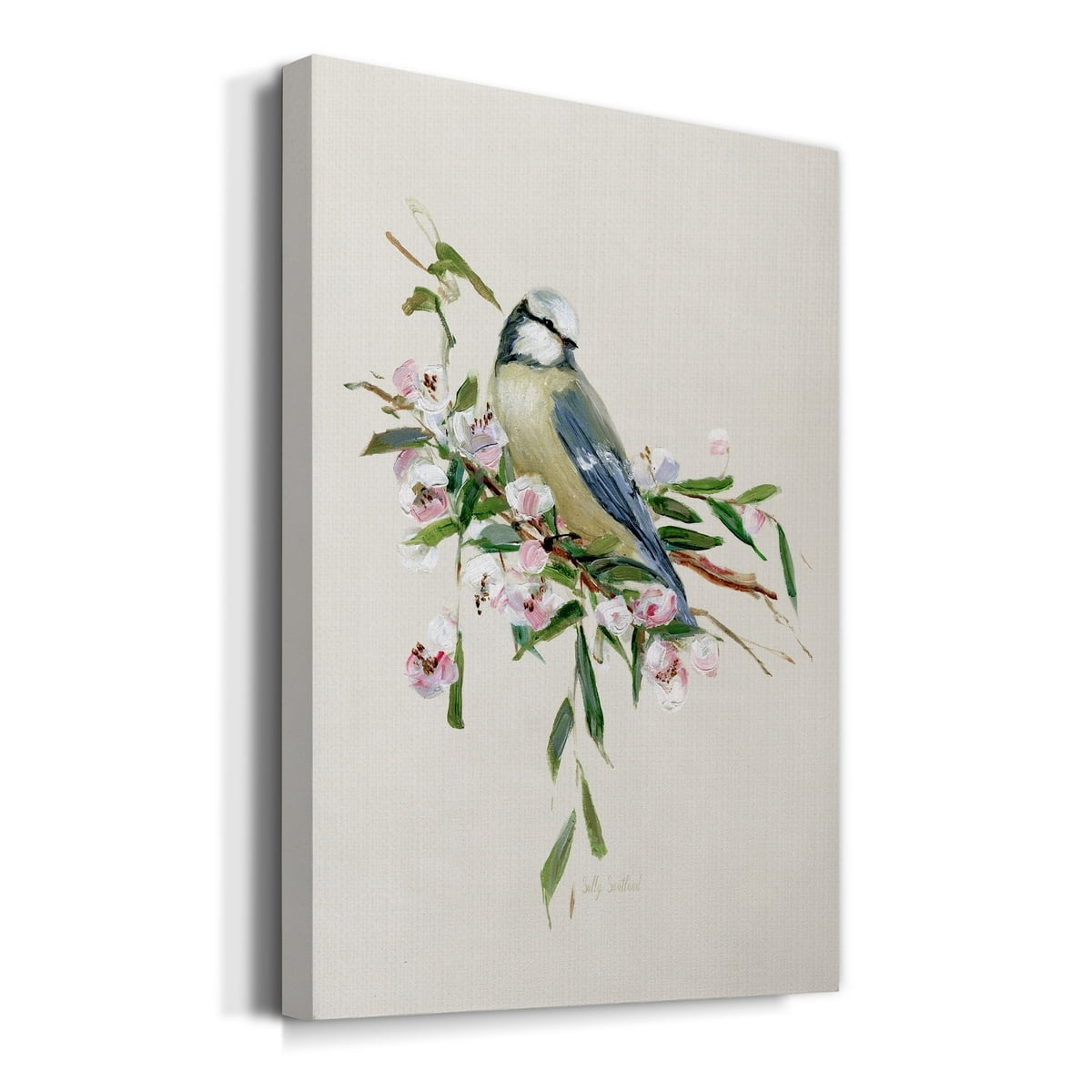 Spring Song Blue Bird Premium Gallery Wrapped Canvas - Ready to Hang - 40 x 60