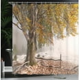thumbnail image 4 of Ambesonne Tree Shower Curtain, Snowy Nature Wintertime, 69"Wx70"L, Multicolor, 4 of 5