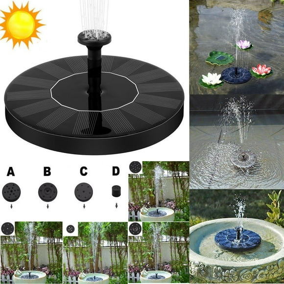 Mini Fontaine à Eau Solaire Flottante pour la Décoration de l'Étang de la Piscine de Jardin 13.5x13.5x3.8cm